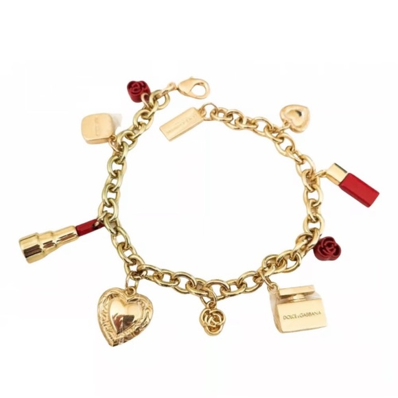 Dolce & Gabbana Vintage Gold Tone Chunky Charm Bracelet - Picture 6 of 6